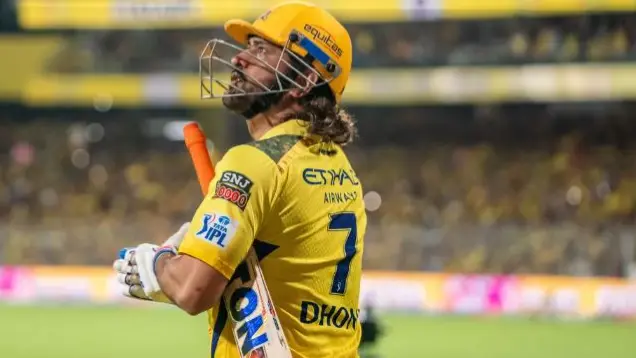 csk vs srh ms dhoni first ball boundary