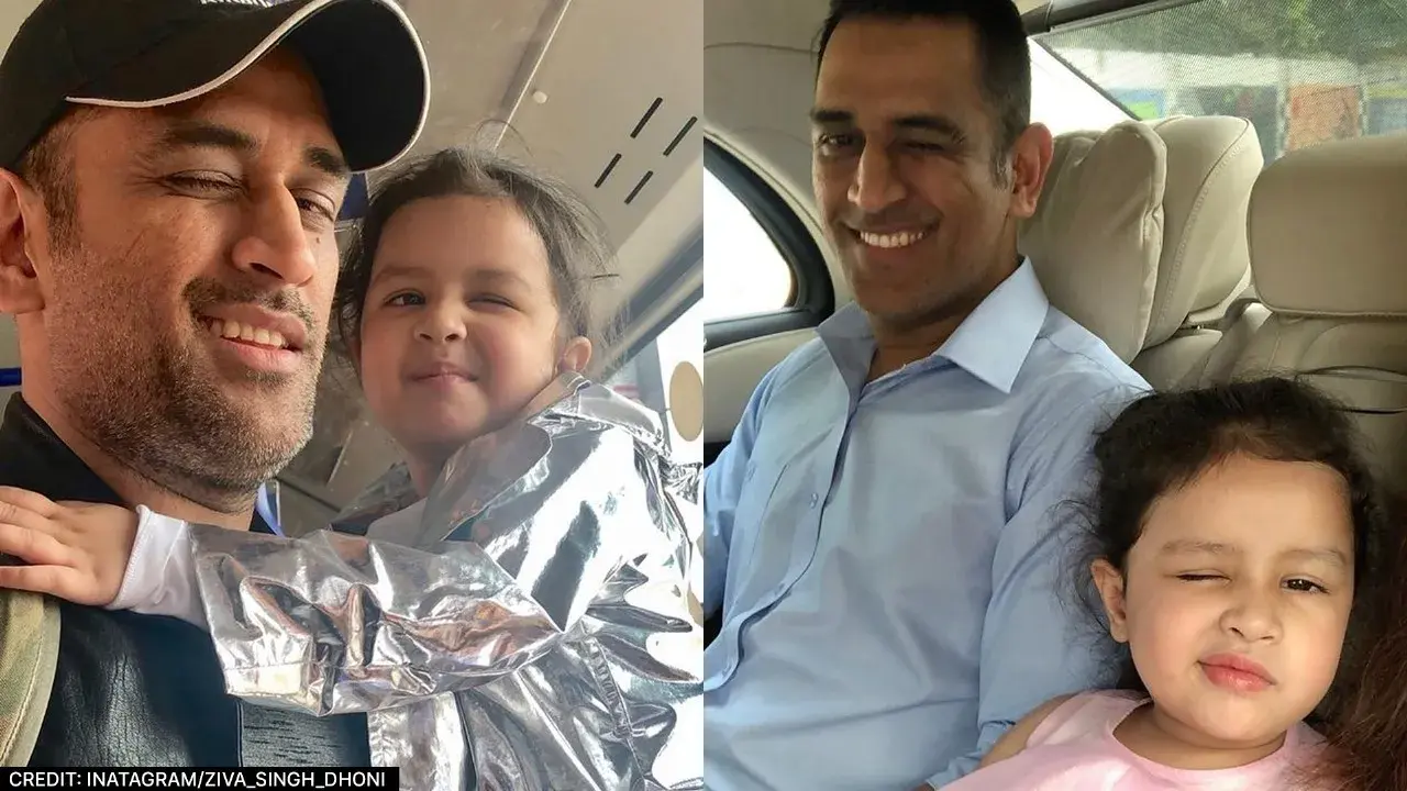 ms dhoni with ziva