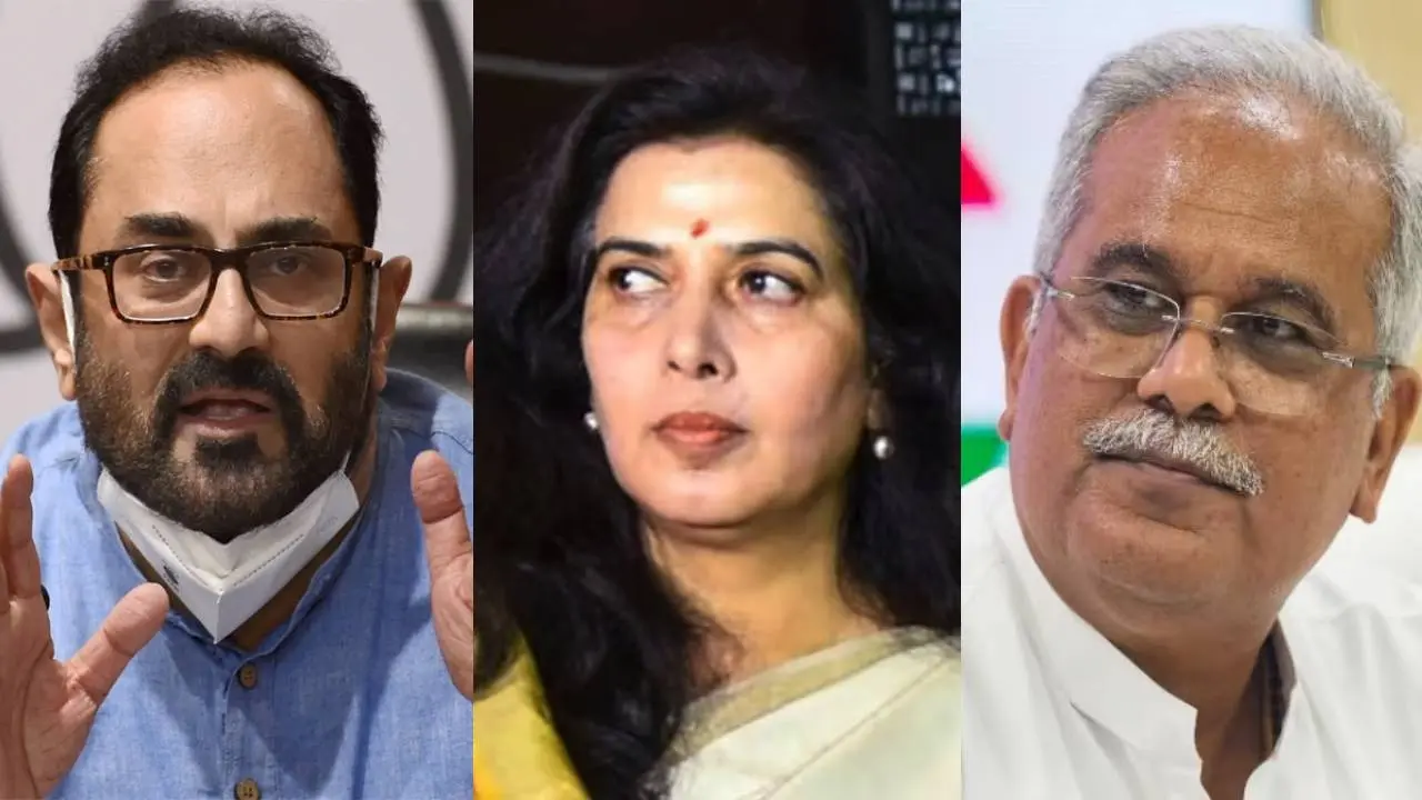 Rajeev Chandrashekhar, Saroj Pandey, Bhupesh Baghel