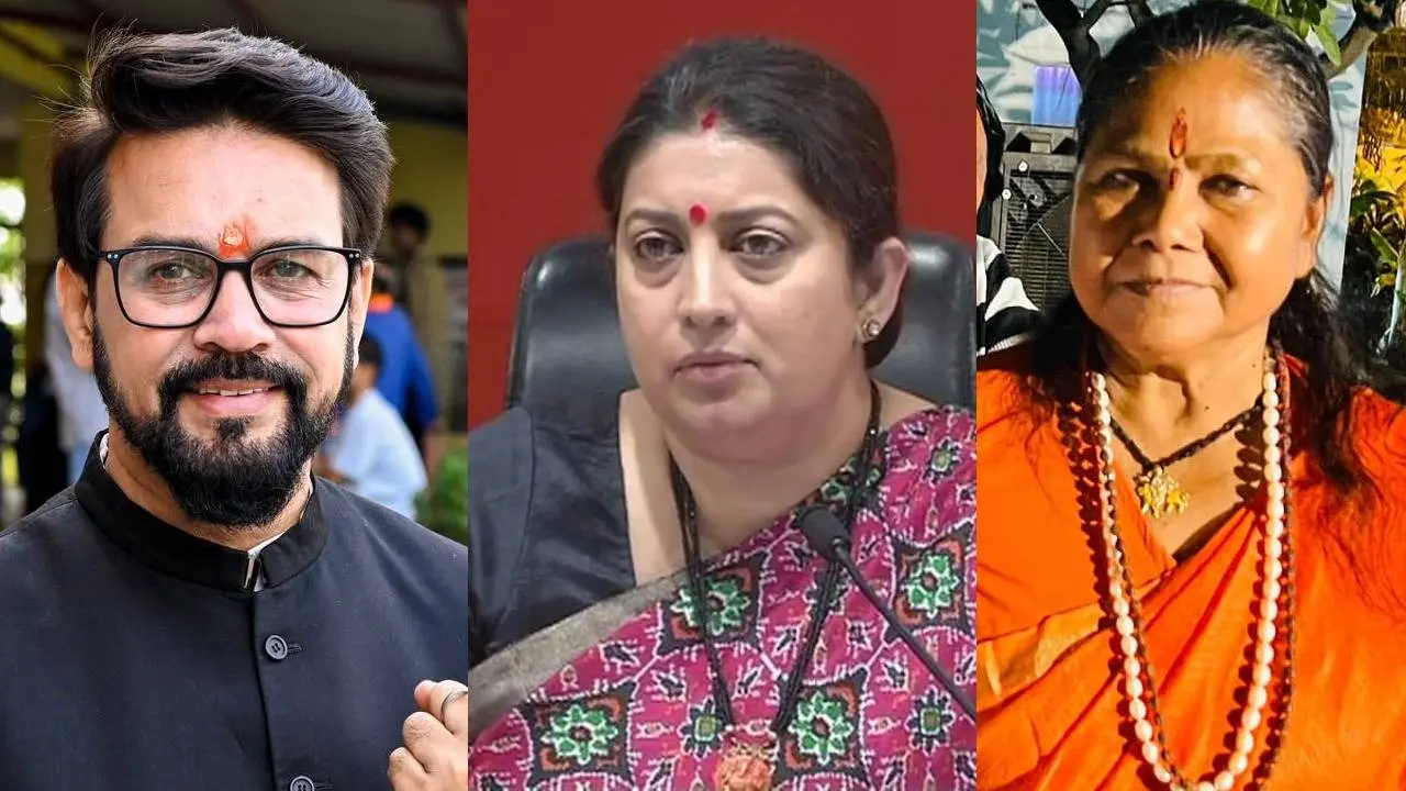 Modi 3.0 Cabinet Shake-Up: Smriti Irani, Anurag Thakur Among 34 Ministers Dropped | Full List anurag thakur, smriti irani and Sadhvi niranjan