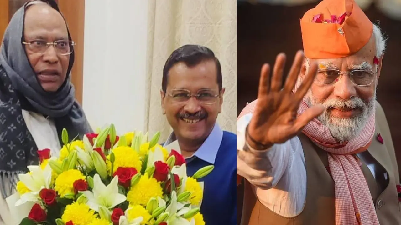 PM Narendra Modi, Congress Leader Mallikarjun Kharge and AAP Leader Arvind Kejriwal