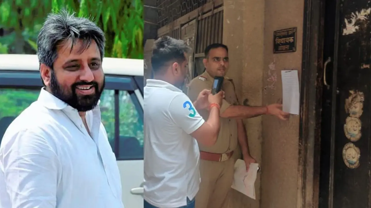 Notice at AAP MLA Amanatullah Khan house