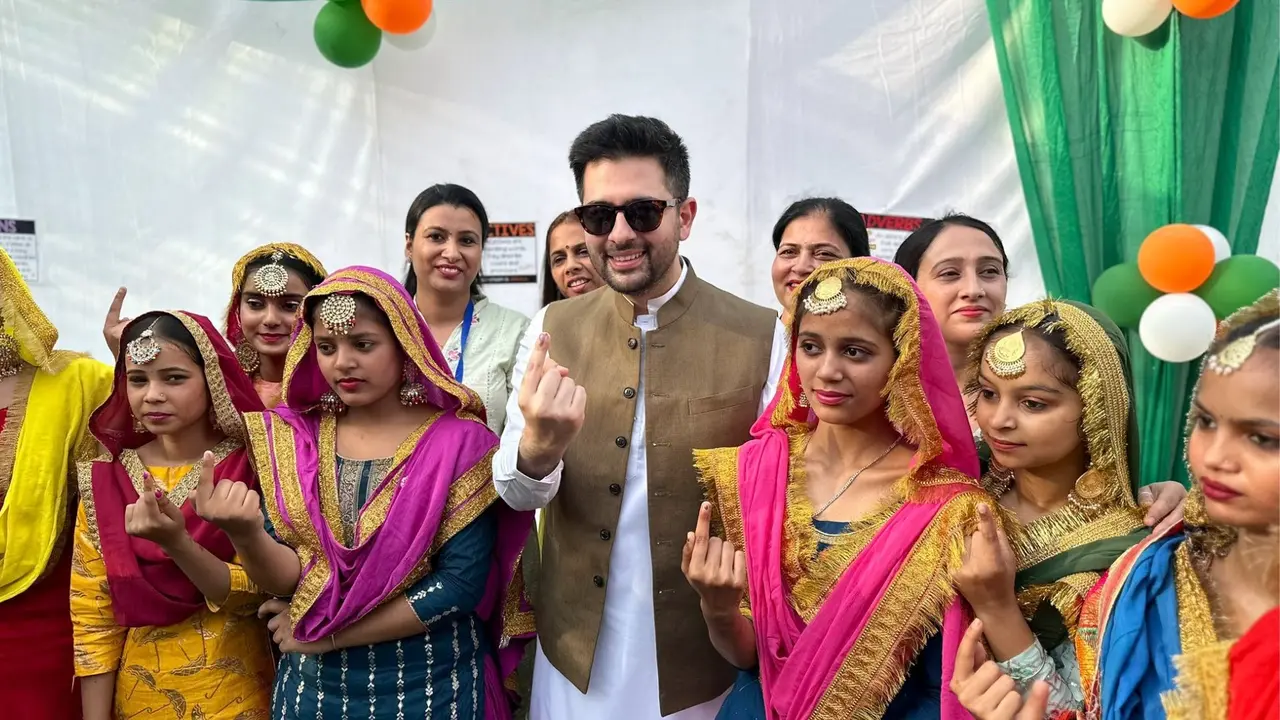 Raghav Chadha Casted Vote