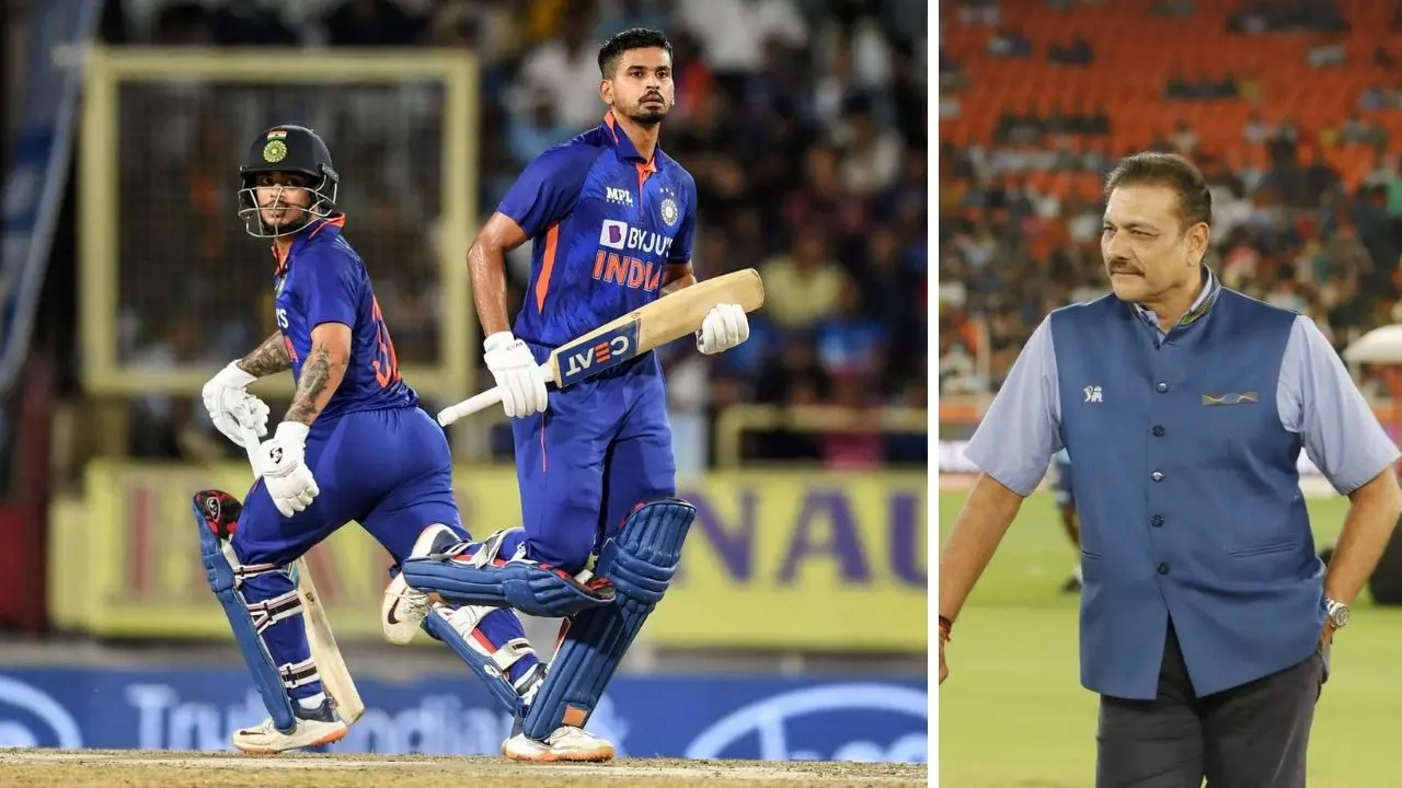 Shreyas Iyer along with Ishan Kishan and Ravi Shastri