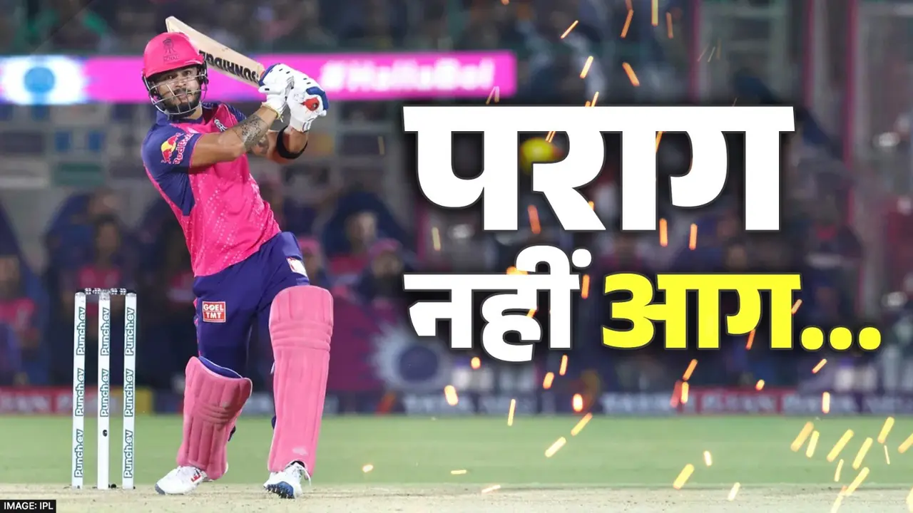 Riyan Parag Storm in last over against delhi capitals