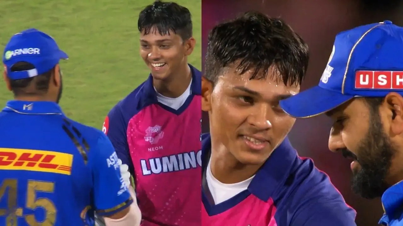 Rohit sharma hugs yashasvi jaiswal