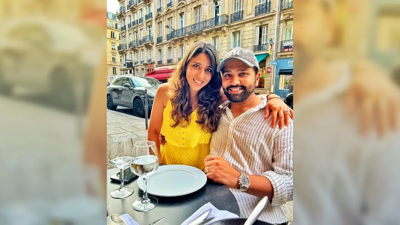 rohit sharma with his wife ritika sajdeh