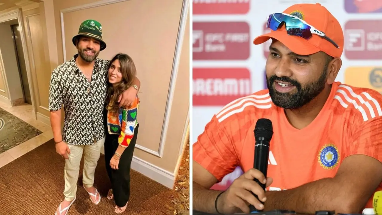 Rohit Sharma With His Wife Ritika Sajdeh