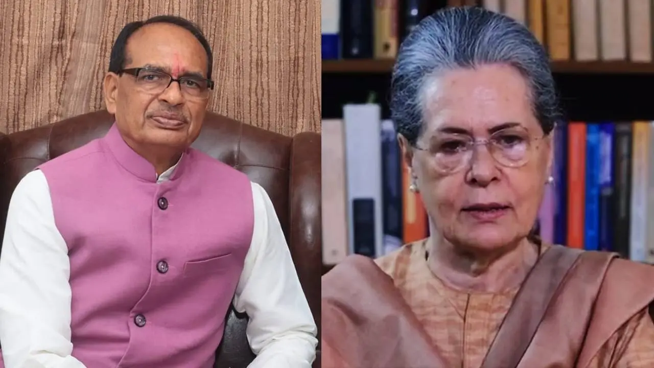 Shivraj Singh Chouhan and Sonia Gandhi