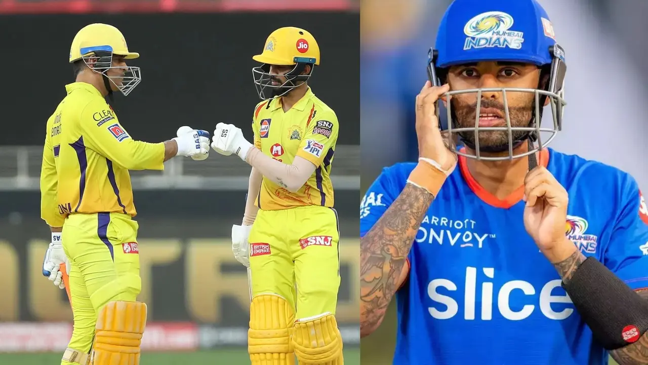 MS Dhoni, ruturaj gaikwad and Suryakumar yadav