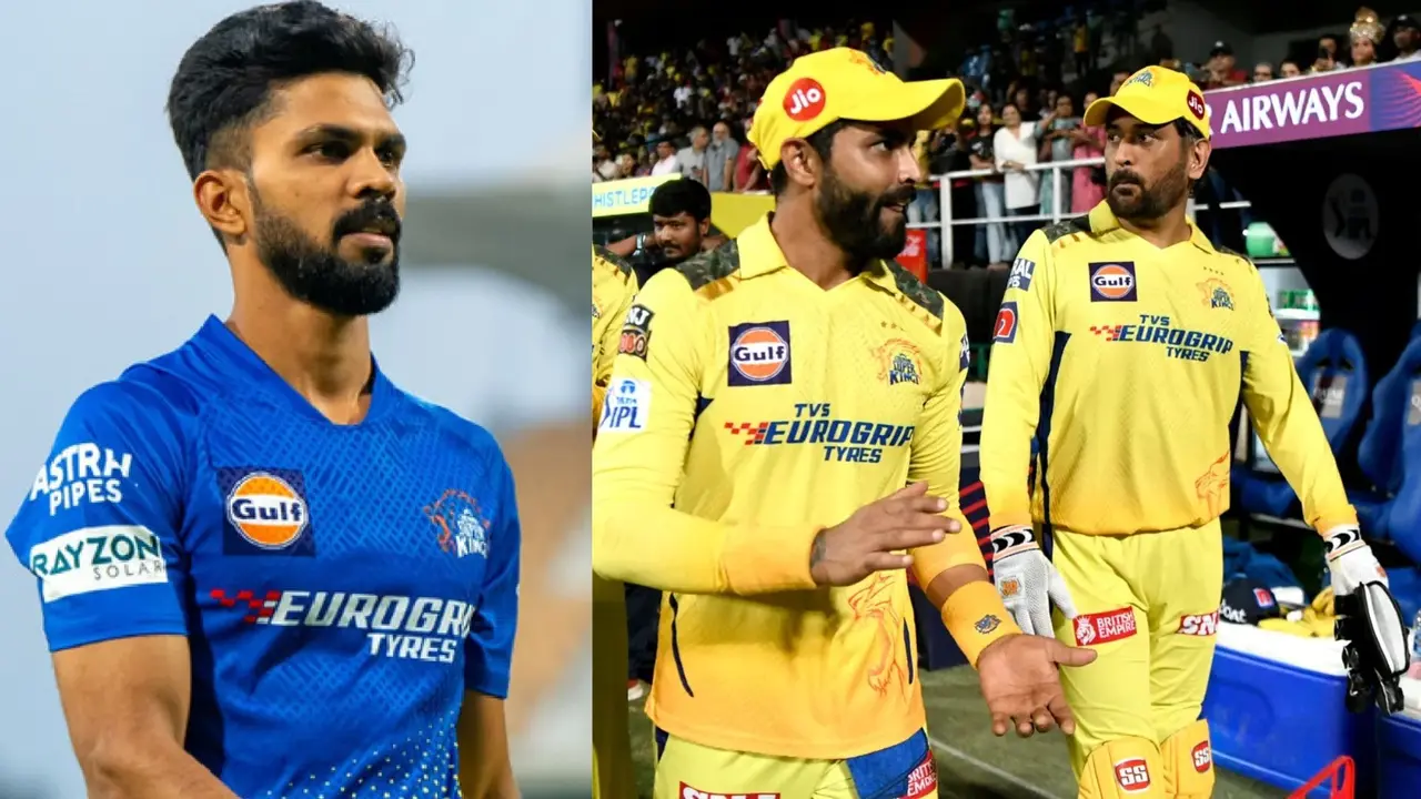 Ruturaj Gaikwad Ravindra Jadeja and MS Dhoni