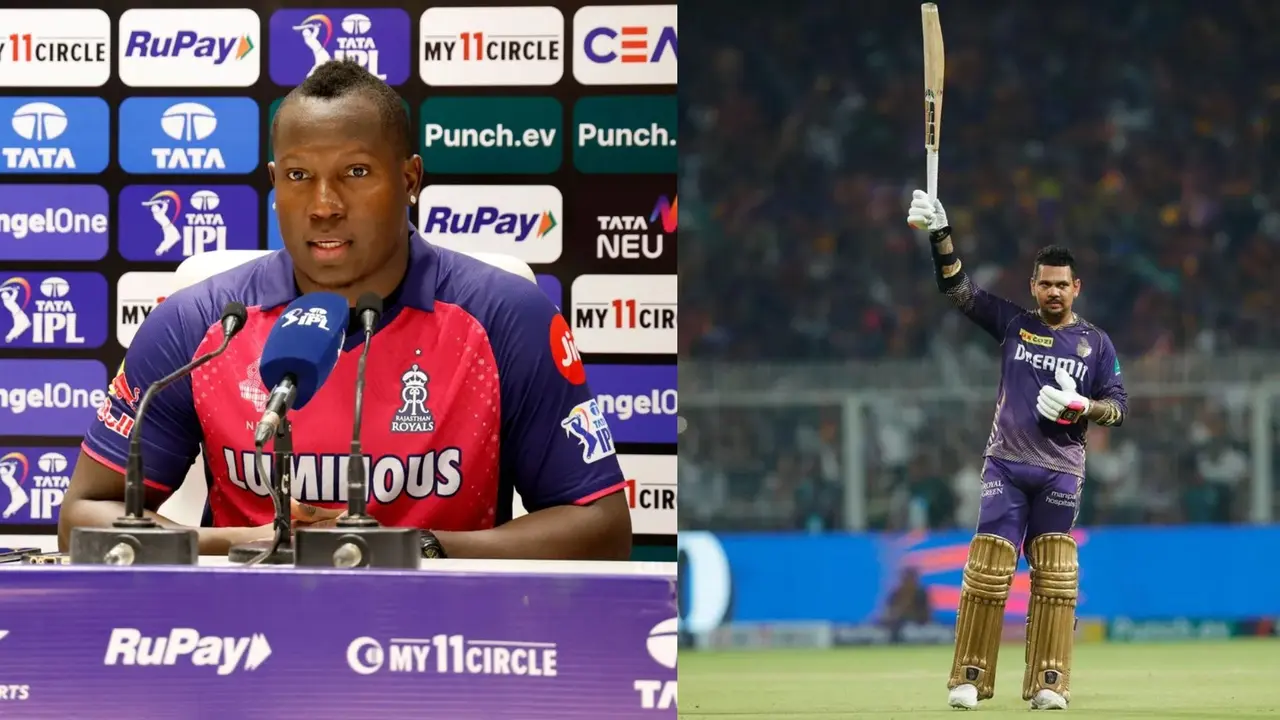 WI Captain Rovman powell and Sunil Narine