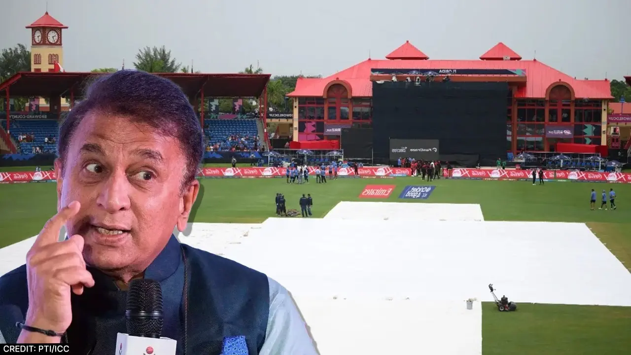 sunil gavaskar get angry after ind vs can t20 world cup match washed out