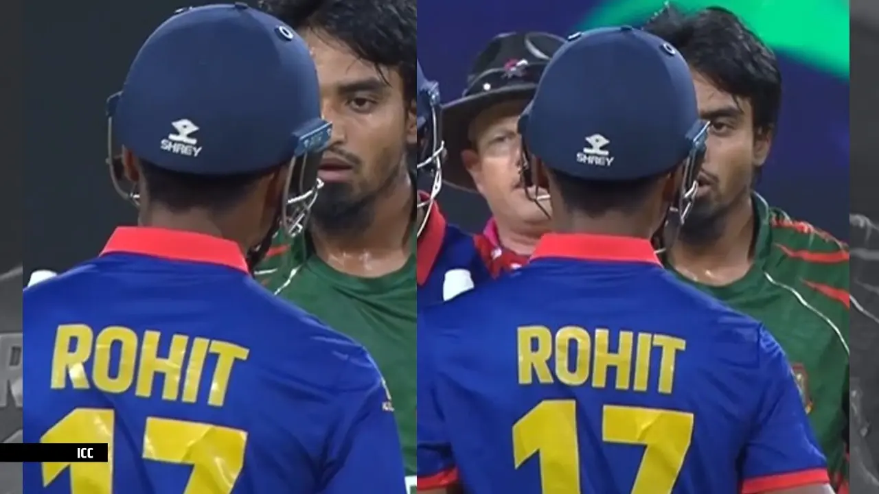 Bangladesh Bowler Tanzim Hasan Misbehave With Rohit