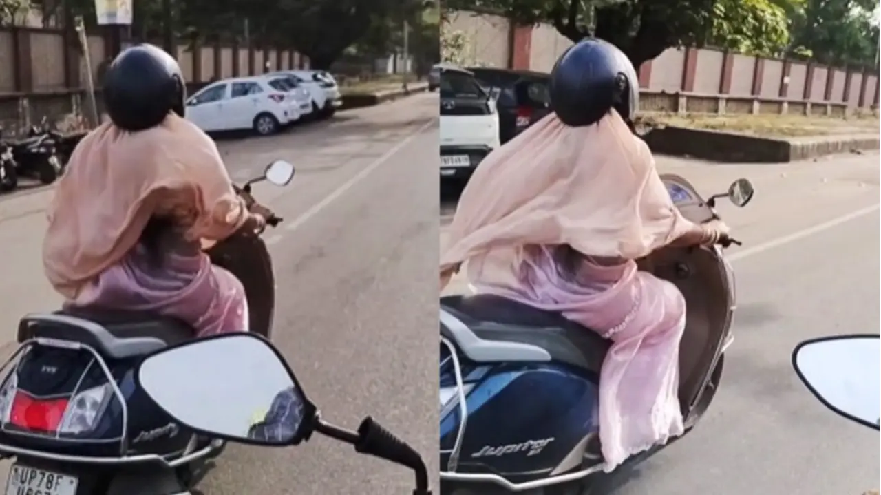 Kanpur Helmet Viral Video