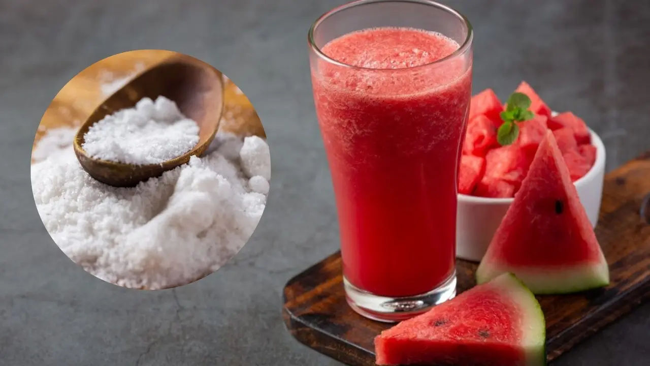 watermelon with salt