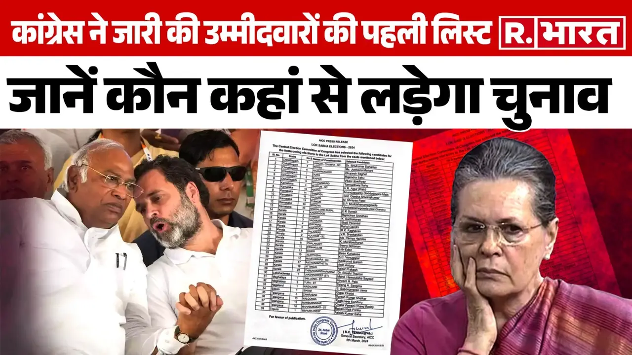 Congress First List Lok Sabha Elections