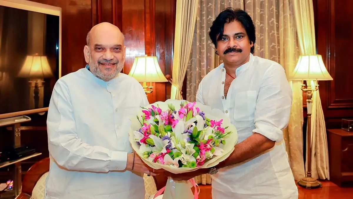 Amit shah and Pawan Kalyan