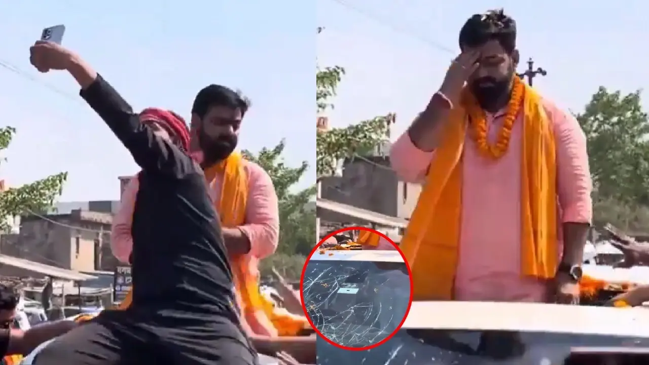 Pawan Singh road show Karakat