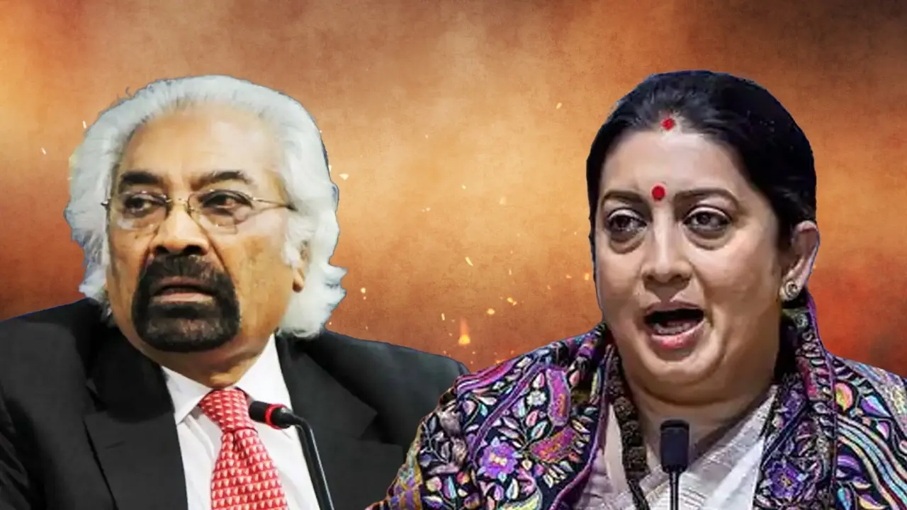 Sam Pitroda and Smriti Irani