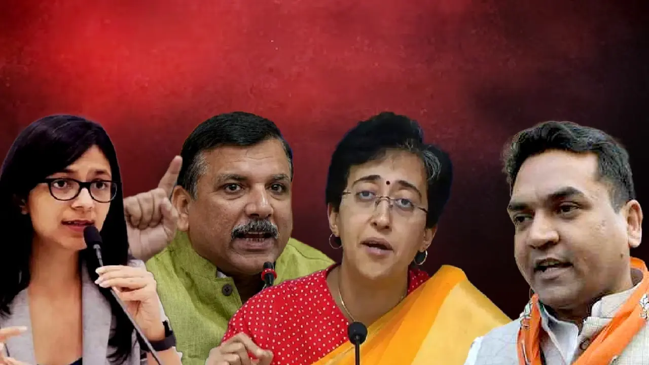 Swati Maliwal, Sanjay singh, Atishi, Kapil Mishra