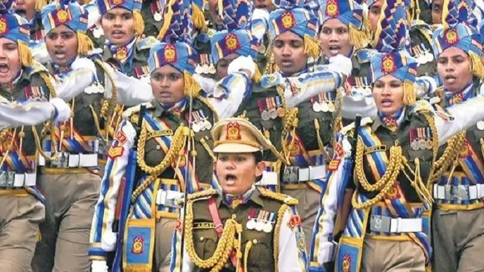 Women Parade on Kartvya path