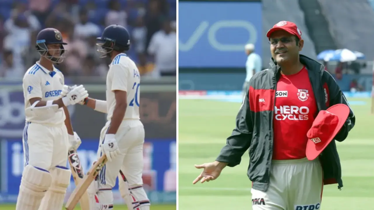 Virender Sehwag and Yashasvi Jaiswal along with shubman Gill