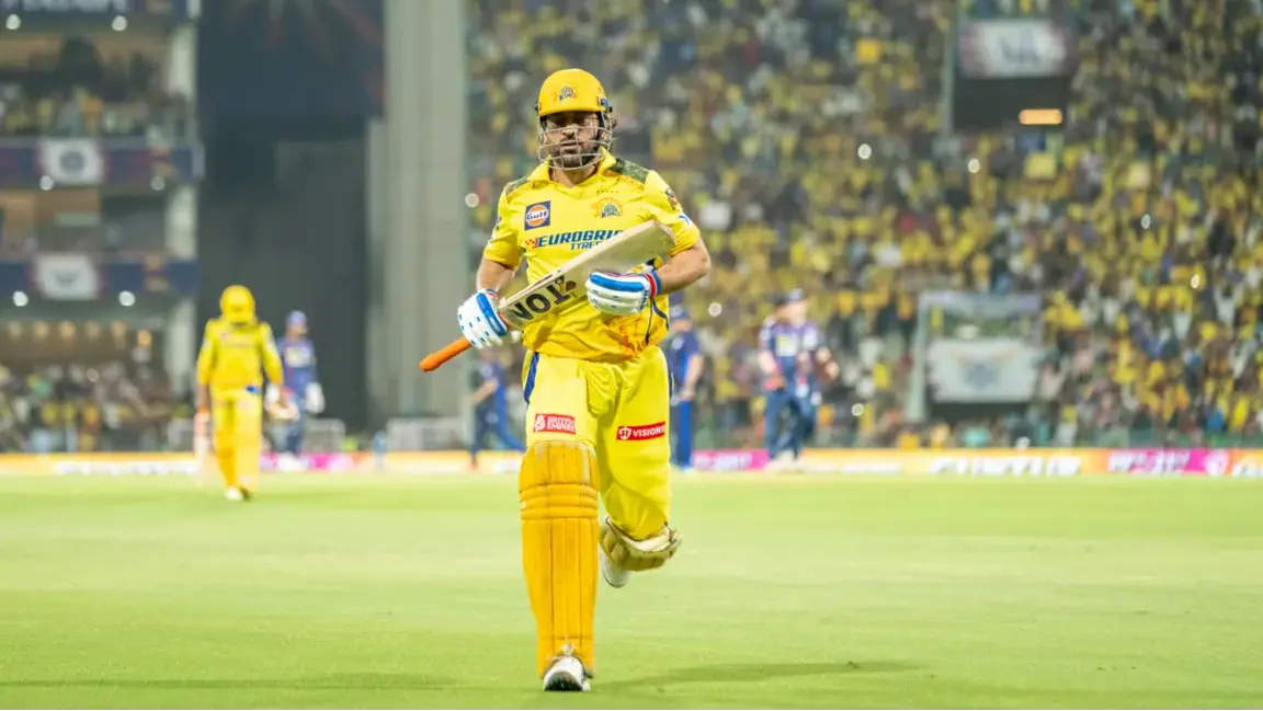 MS Dhoni in action for Chennai Super Kings