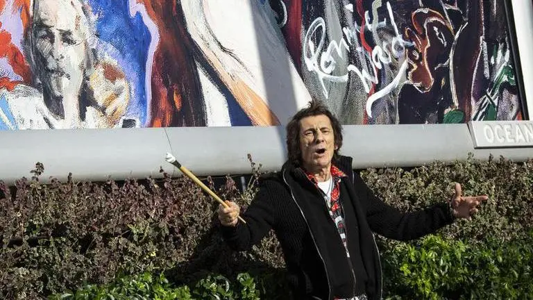 Ronnie Wood unveils Rolling Stones artwork, talks tour hopes Rolling Stones
