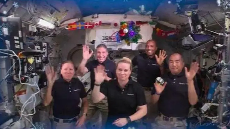 ISS Christmas celebrations: Astronauts send 'resilient' message, greetings from space ISS Christmas celebrations