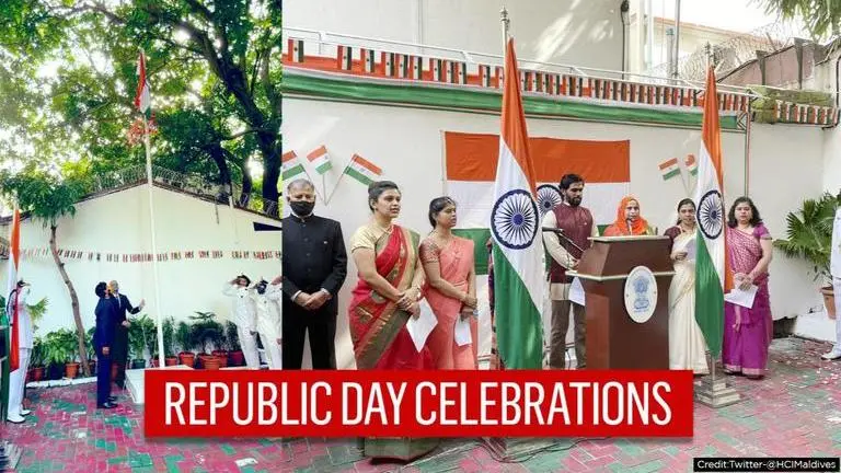 Republic Day: Tricolour unfurled at Indian High Commission in Maldives Republic Day