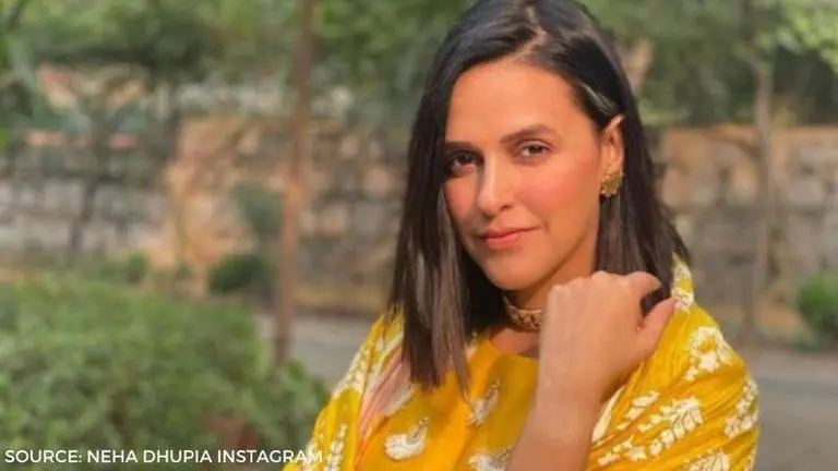 Neha Dhupia feels 'blessed' as she visits Gurudwara with family on Sunday; see pics Neha Dhupia