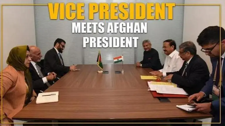 Venkaiah Naidu meets Afghan Prez Ashraf Ghani during NAM summit Venkaiah Naidu