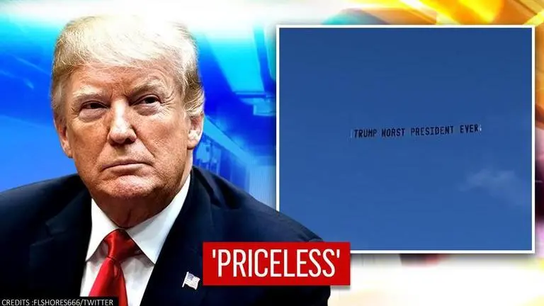 Trump greeted with 'pathetic loser' plane banners in Florida, tweeple say 'best sign ever' Donald Trump
