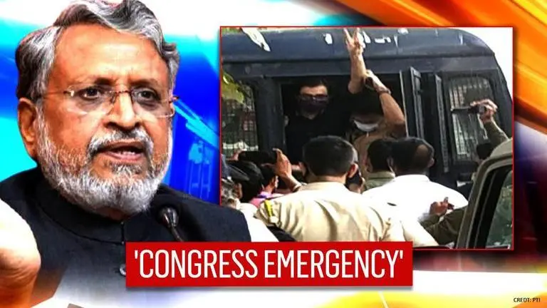 Bihar Dy CM Sushil Modi slams Arnab's arrest: 'Emergency mindset of Congress still there' Arnab Goswami