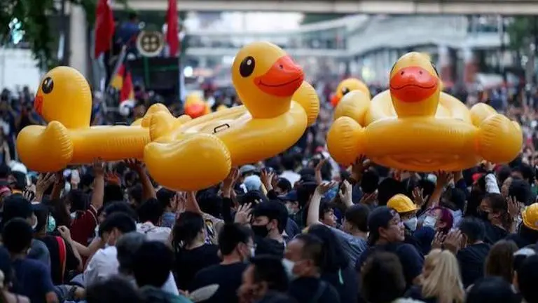 Thailand protestors 'Salute yellow ducks' as heroes of pro-democracy movement; Here's why Thailand