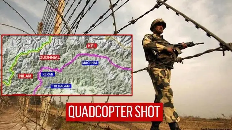 Indian Army shoots down Pakistan's quadcopter at LoC in Jammu & Kashmir's Keran Pakistan's Unmanned Aerial Vehicle shot down by Indian Army at Jammu & Kashmir