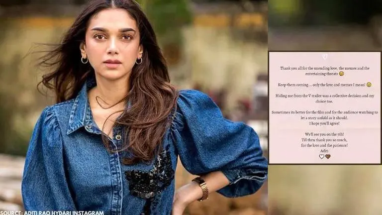 'It was collective decision': Aditi Rao Hydari on her absence from 'V's' trailer and songs Aditi Rao Hydari