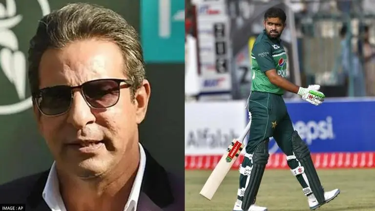 Wasim Akram and Pakistan captain Babar Azam