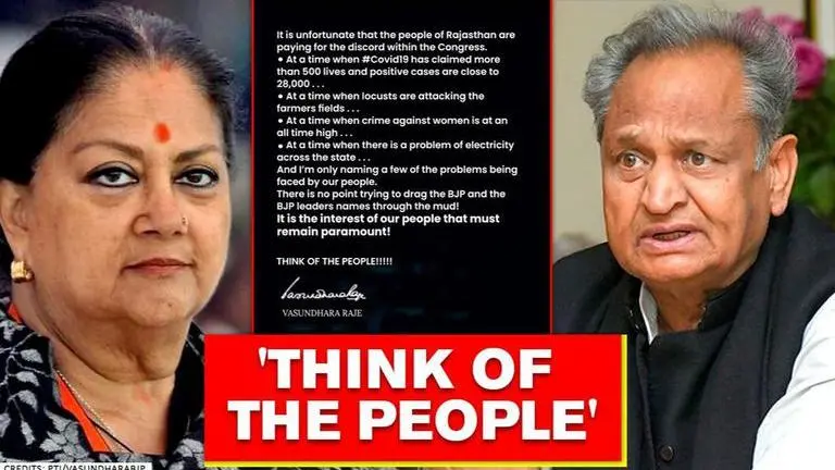 Rajasthan crisis: Vasundhara Raje breaks silence, calls out 'unfortunate' turmoil in Cong Rajasthan govt crisis