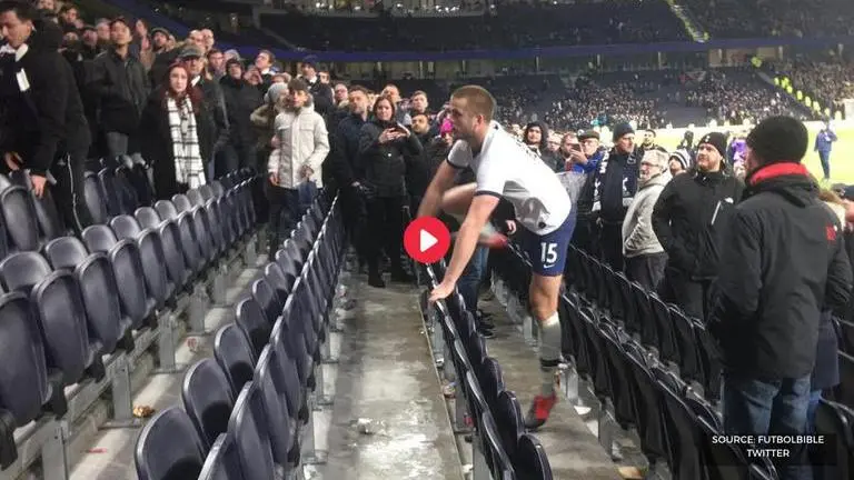 Eric Dier fights with a fan in the stands after Tottenham's bizarre FA Cup exit, WATCH Eric Dier fight