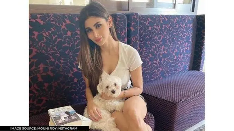 Mouni Roy's adorable picture with her puppy is too cute too miss mouni roy