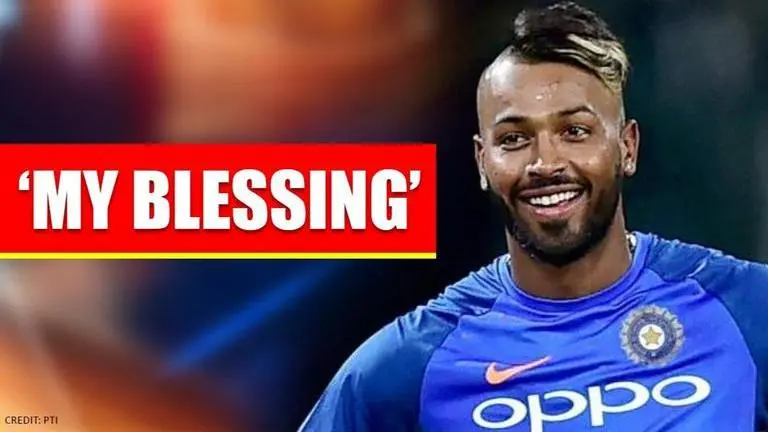 Hardik Pandya shares photo of baby boy holding his finger, calls him his 'blessing' Hardik Pandya shares photo of baby boy, calls him his ' blessing'