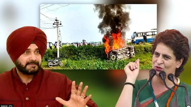 Navjot Sidhu to march to Lakhimpur Kheri if Priyanka Vadra isn't released 'by tomorrow' Navjot Singh Sidhu