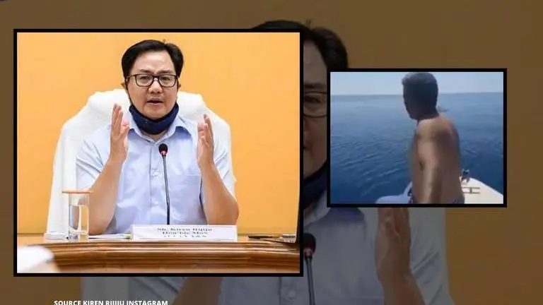 Kiren Rijiju shares video of man hopping on a shark's back for a ride in the sea; watch Kiren Rijiju