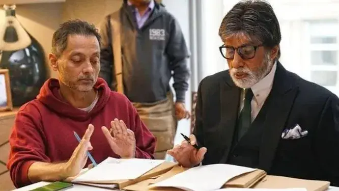 Sujoy Ghosh with Amitabh Bachchan