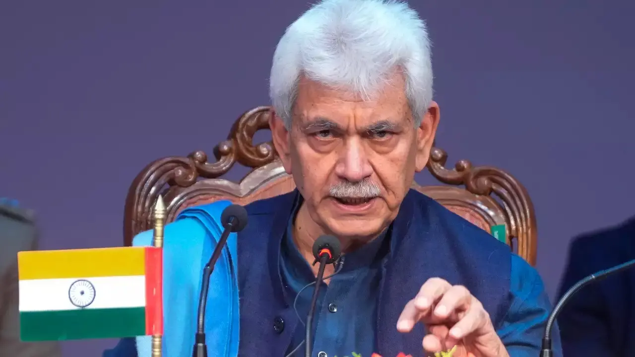 J-K LG Manoj Sinha at high-level review meeting