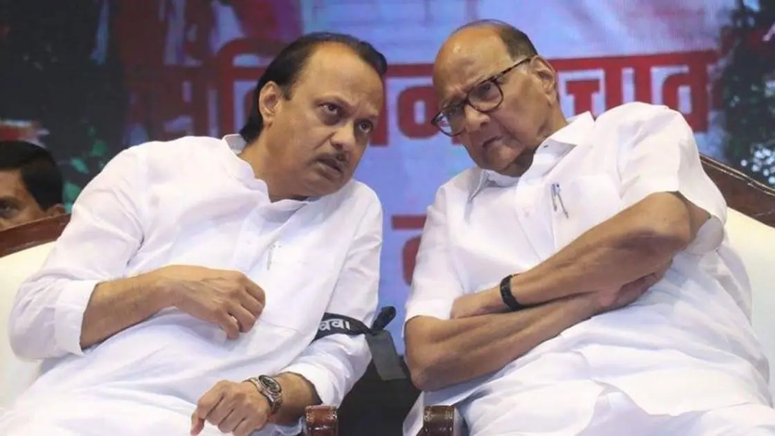 Maharashtra Deputy CM Ajit Pawar with uncle Sharad Pawar
