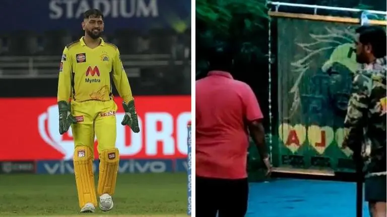 WATCH | MS Dhoni likes fan's artwork during walk so much that he agrees to take it home MS Dhoni, MS Dhoni Birthday, MS Dhoni Fans