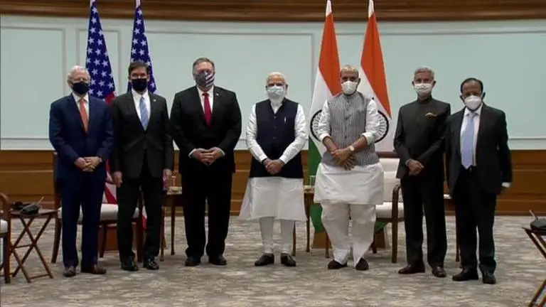 Mike Pompeo, Mark Esper meet PM Modi after India-US 2+2 ministerial dialogue Pomeo
